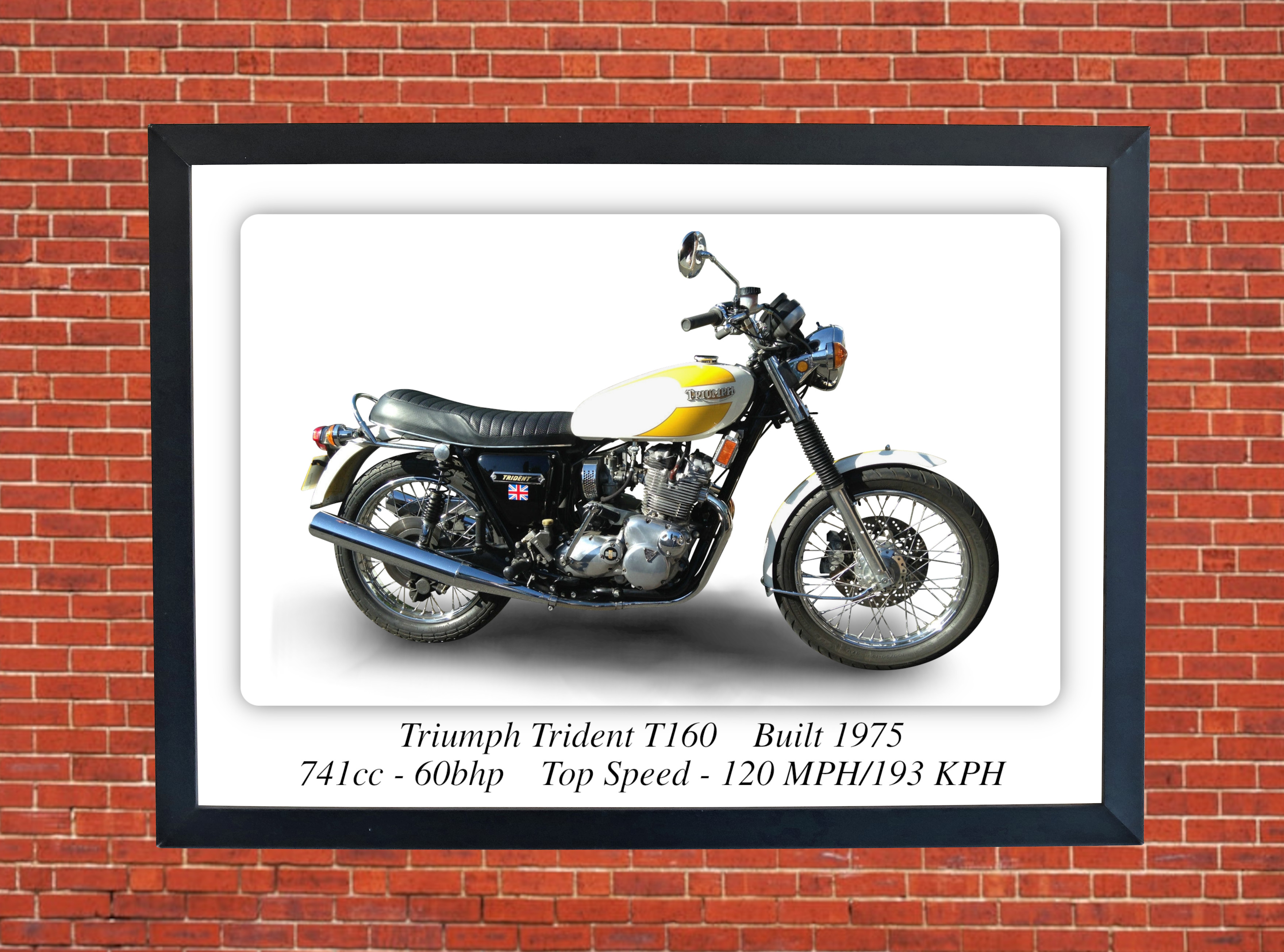 Triumph Trident T160 Motorcycle - A3/A4 Size Print Poster