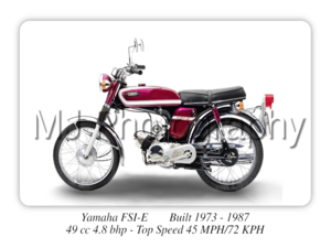 Yamaha FS1E Motorcycle - A3/A4 Size Print Poster