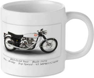 BSA Gold Star Motorbike Tea Coffee Mug Ideal Biker Gift Printed UK
