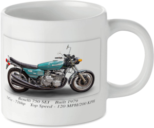 Benelli 750 SEI Motorbike Tea Coffee Mug Ideal Biker Gift Printed UK