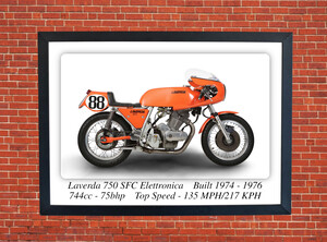 Laverda 750 SFC Elettronica Classic Motorcycle A3 Size Poster