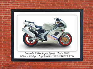Laverda 750ss Super Sport Classic Motorcycle A3 Size Poster