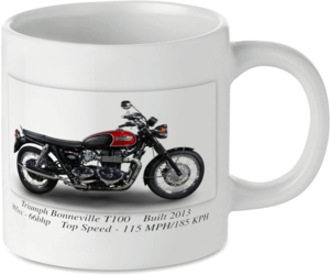 Triumph Bonneville T100 Motorbike Tea Coffee Mug Ideal Biker Gift Printed UK