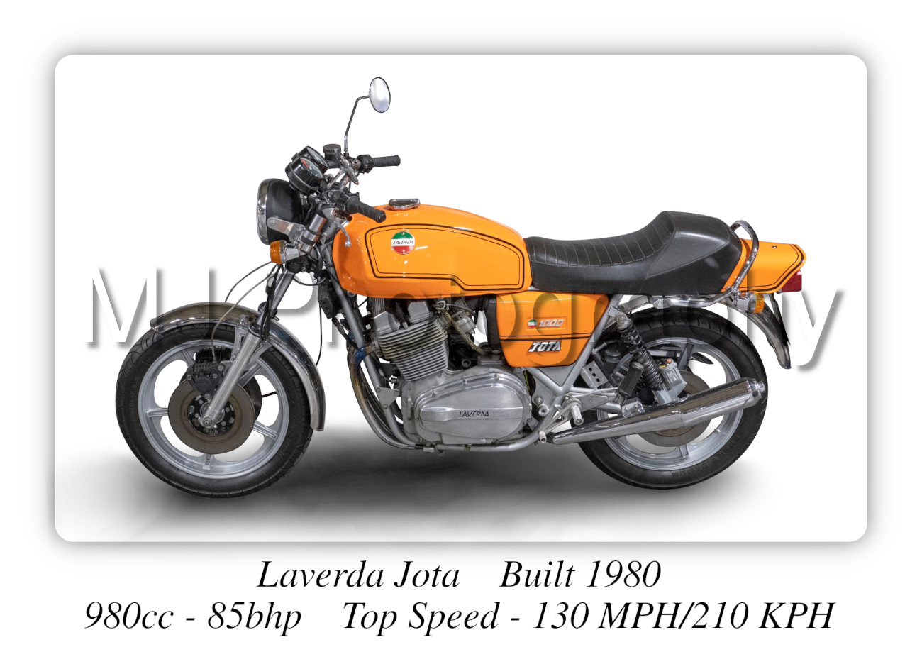Laverda Jota Motorcycle - A3/A4 Size Print Poster