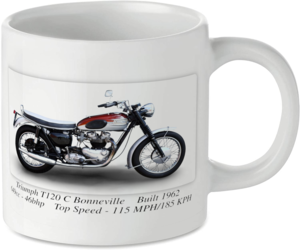 Triumph T120 C Bonneville Motorbike Tea Coffee Mug Ideal Biker Gift Printed UK