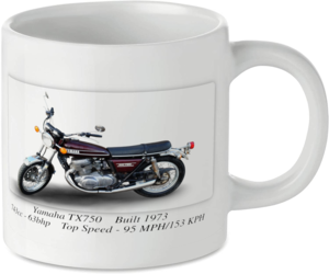 Yamaha TX750 Motorbike Tea Coffee Mug Ideal Biker Gift Printed UK
