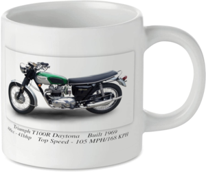 Triumph T100R Daytona Motorbike Tea Coffee Mug Ideal Biker Gift Printed UK