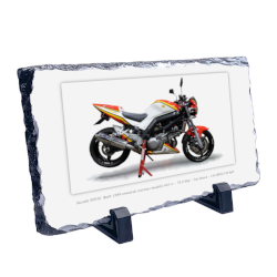 Suzuki SV650 Motorcycle Coaster Natural slate rock with stand 10x15cm