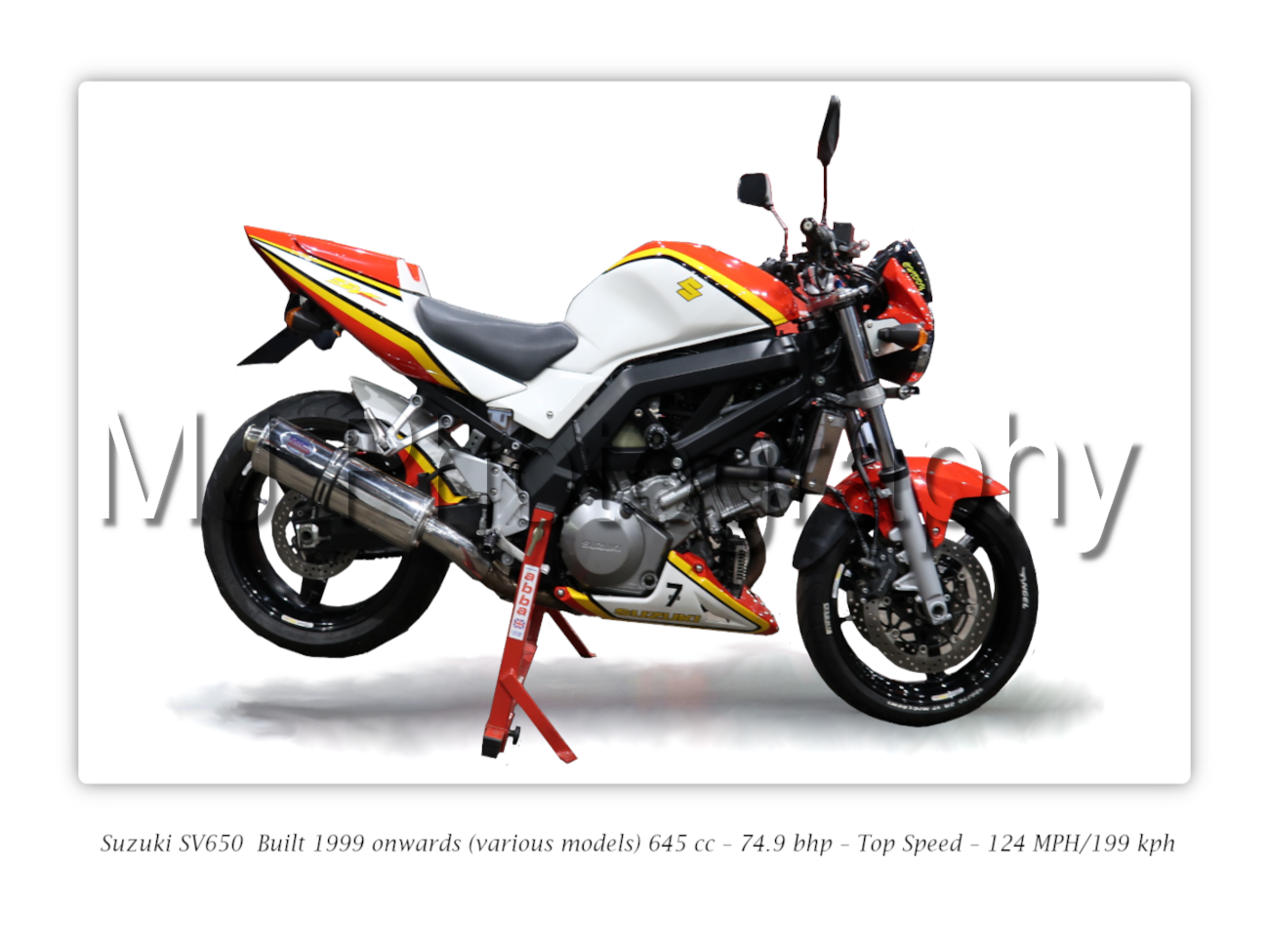Suzuki SV650 Motorcycle - A3/A4 Size Print Poster