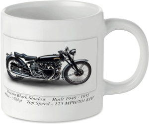 Vincent Black Shadow Motorcycle Motorbike Tea Coffee Mug Ideal Biker Gift Printed UK