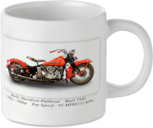 Harley Davidson Panhead Motorcycle Motorbike Tea Coffee Mug Ideal Biker Gift Printed UK