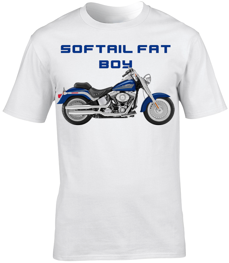 Harley Davidson Softail Fat Boy Motorbike Motorcycle - T-Shirt