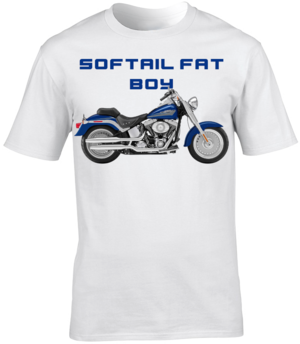 Harley Davidson Softail Fat Boy Motorbike Motorcycle - T-Shirt