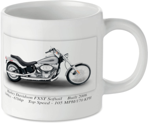 Harley Davidson FXST Softail Motorcycle Motorbike Tea Coffee Mug Ideal Biker Gift Printed UK