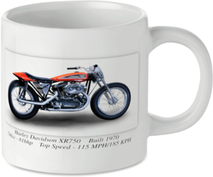 Harley Davidson XR750 Motorcycle Motorbike Tea Coffee Mug Ideal Biker Gift Printed UK