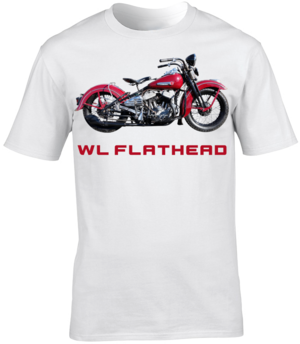 Harley Davidson WL Flathead Motorbike Motorcycle - T-Shirt