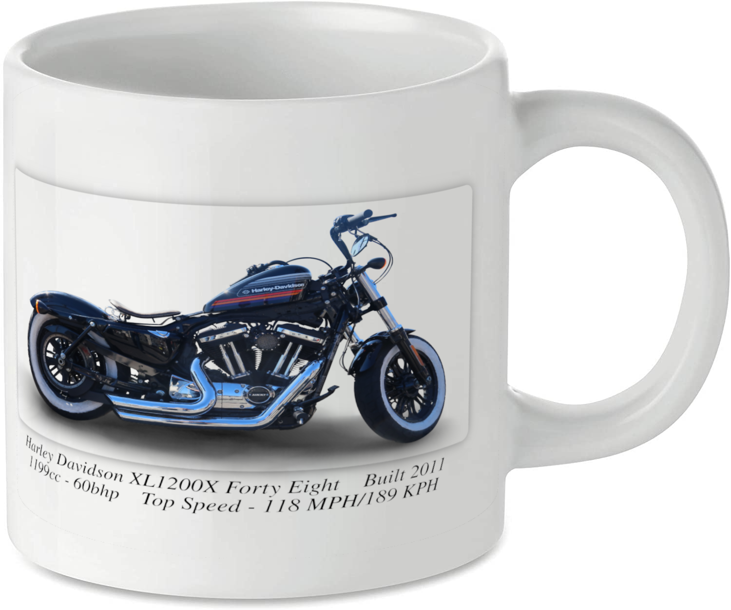 Harley Davidson XL1200X Forty Eight Motorcycle Motorbike Tea Coffee Mug Ideal Biker Gift Printed UK