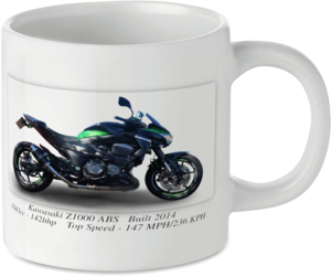 Kawasaki Z1000 ABS Motorcycle Motorbike Tea Coffee Mug Ideal Biker Gift Printed UK