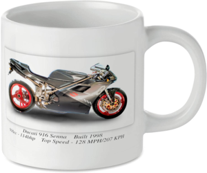 Ducati 916 Senna Motorcycle Motorbike Tea Coffee Mug Ideal Biker Gift Printed UK