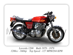 Laverda 1200 1970's Classic Motorcycle - A3/A4 Size Print Poster