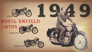 Royal Enfield Twins 1949 Promotional Motorcycle Poster - Size A4