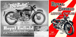 Royal Enfield 350 Bullet Promotional Motorcycle Poster - Size A4