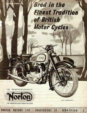 Norton Motorcycle Promotional Poster - Size A4