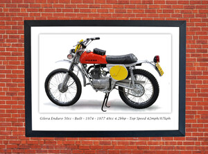 Gilera Enduro Motorcycle - A3/A4 Poster