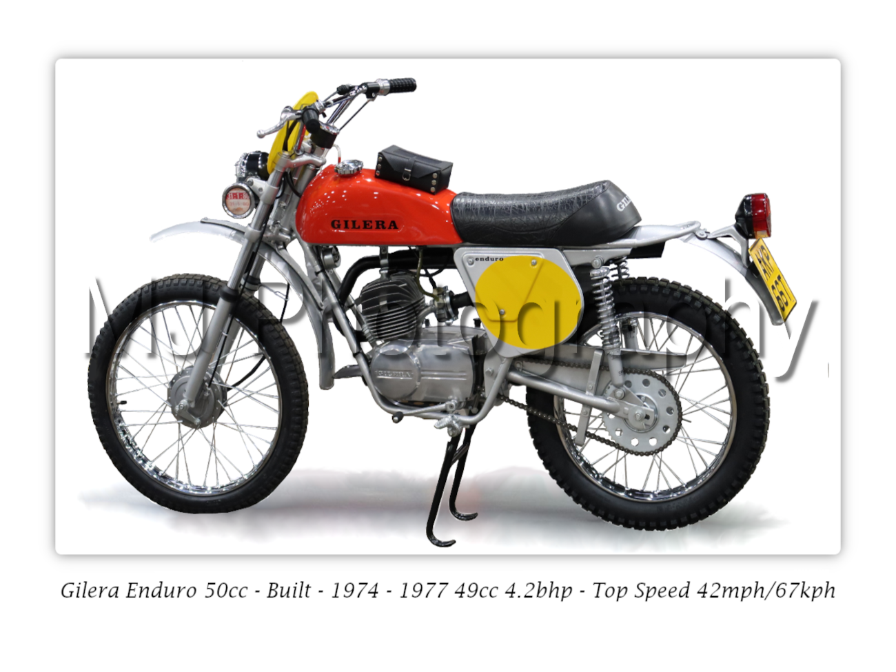 Gilera Enduro Motorcycle - A3/A4 Poster
