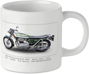 BSA 650 A65 Thunderbolt Motorbike Tea Coffee Mug Ideal Biker Gift Printed UK