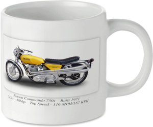Norton Commando 750s Motorcycle Motorbike Tea Coffee Mug Ideal Biker Gift Printed UK
