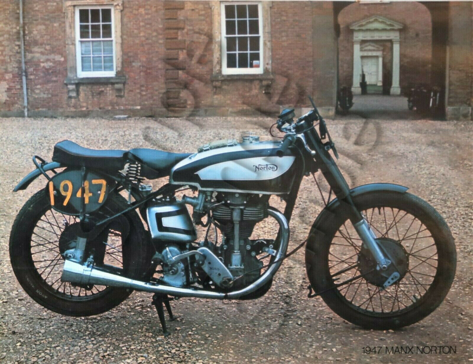 Manx Norton Motorcycle - A3/A4 Size Print Poster
