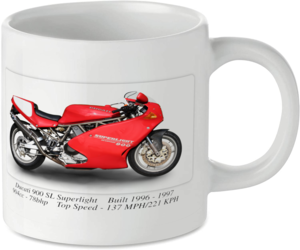 Ducati 900 SL Superlight Motorbike Tea Coffee Mug Ideal Biker Gift Printed UK