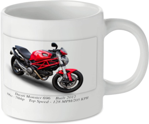 Ducati Monster 696 Motorcycle Motorbike Tea Coffee Mug Ideal Biker Gift Printed UK