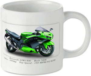 Kawasaki ZZR1400 Motorcycle Motorbike Tea Coffee Mug Ideal Biker Gift Printed UK