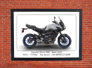 Yamaha Tracer 900 Motorcycle - A3/A4 Size Print Poster