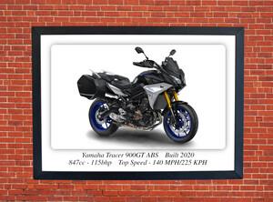 Yamaha Tracer 900 GT ABS Motorcycle - A3/A4 Size Print Poster