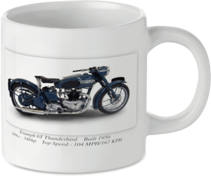 Triumph 6T Thunderbird Motorcycle Motorbike Tea Coffee Mug Ideal Biker Gift Printed UK