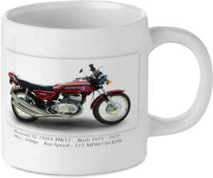 Kawasaki S2 350SS MKII Motorcycle Motorbike Tea Coffee Mug Ideal Biker Gift Printed UK