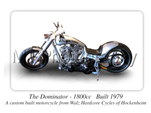 Harley Davidson The Dominator 1800cc Motorcycle - A3/A4 Size Print Poster