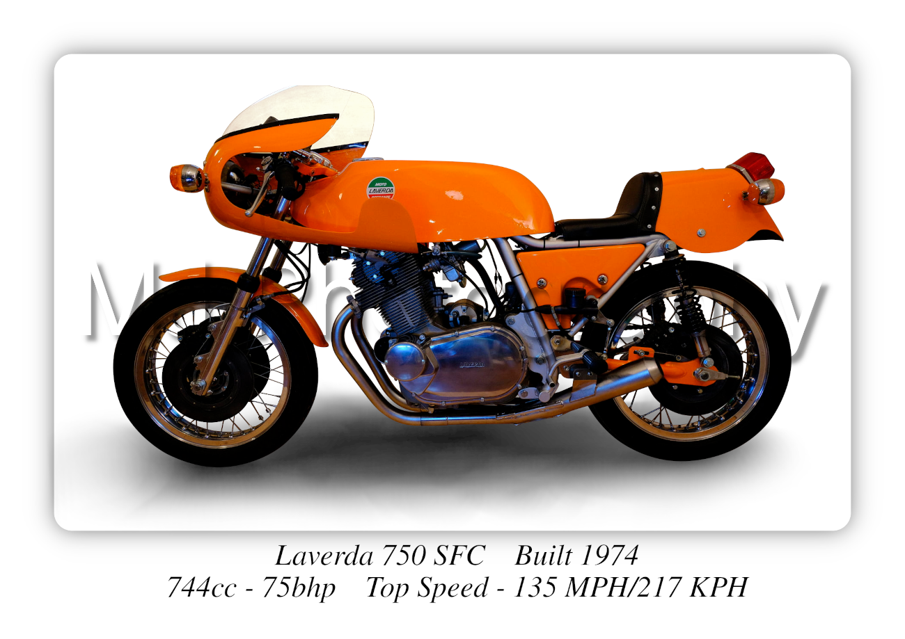 Laverda 750 SFC Motorbike Motorcycle - A3/A4 Size Print Poster