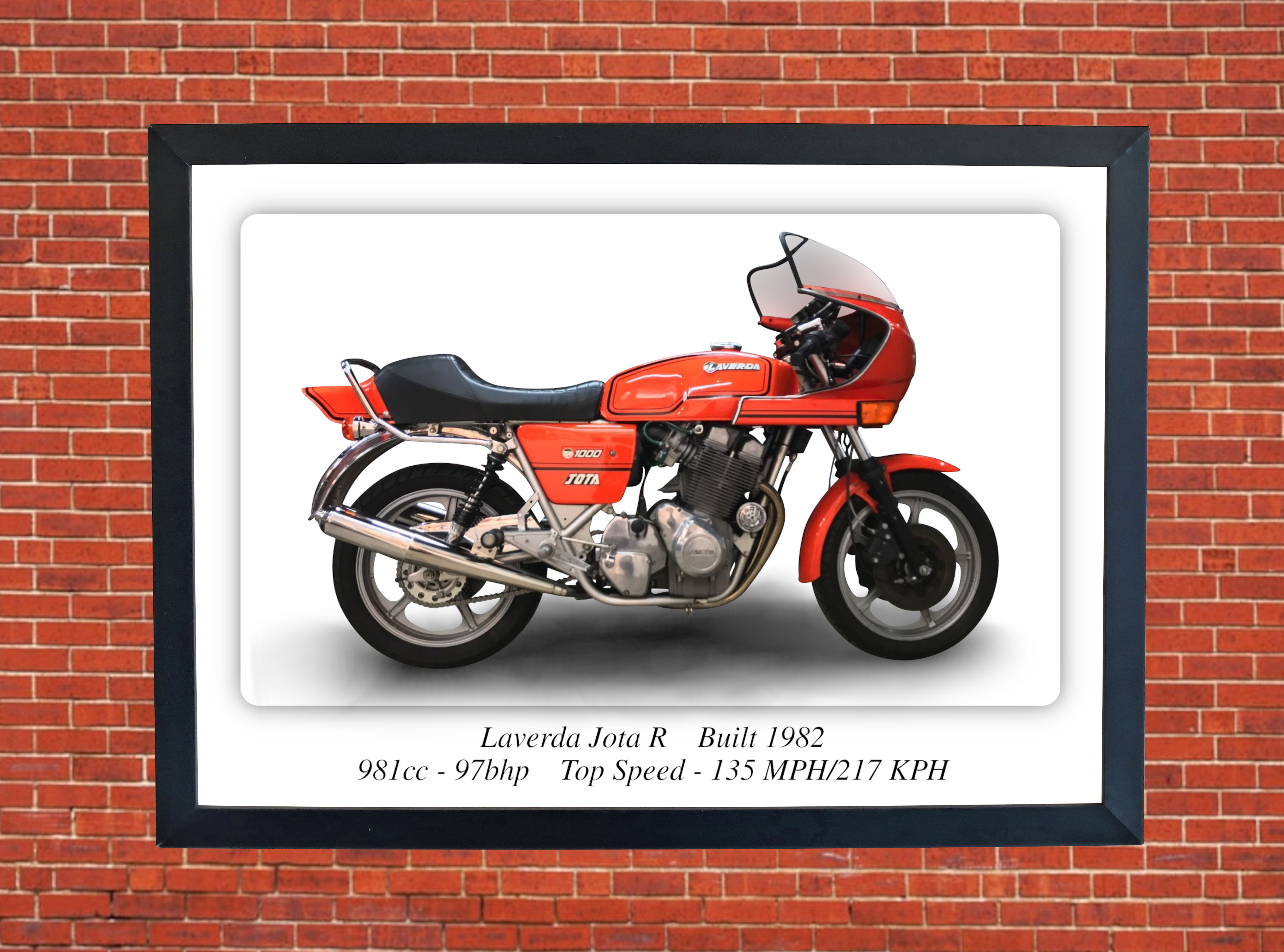 Laverda Jota R Motorbike Motorcycle - A4 - A0 Size Print Poster