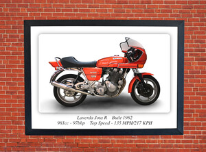 Laverda Jota R Motorbike Motorcycle - A3/A4 Size Print Poster