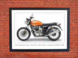 Royal Enfield Interceptor Motorcycle - A3/A4 Poster