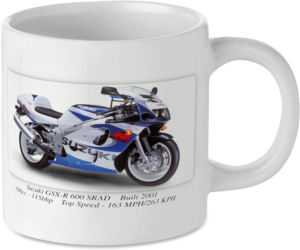 Suzuki GSX-R 600 SRAD Motorcycle Motorbike Tea Coffee Mug Ideal Biker Gift Printed UK