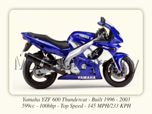 Yamaha Thundercat YZF Motorcycle - A3/A4 Size Print Poster