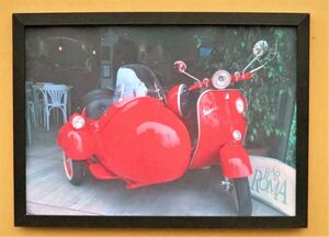 Vespa and Sidecar A3/A4 Size Print Poster on Photographic Paper