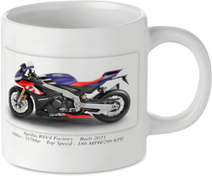 Aprilia RSV4 Factory Motorbike Motorcycle Motorbike Tea Coffee Mug Ideal Biker Gift Printed UK