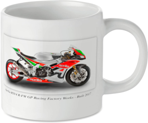 Aprilia RSV4 R-FW GP Racing Factory Works Tea Coffee Mug Ideal Biker Gift Printed UK