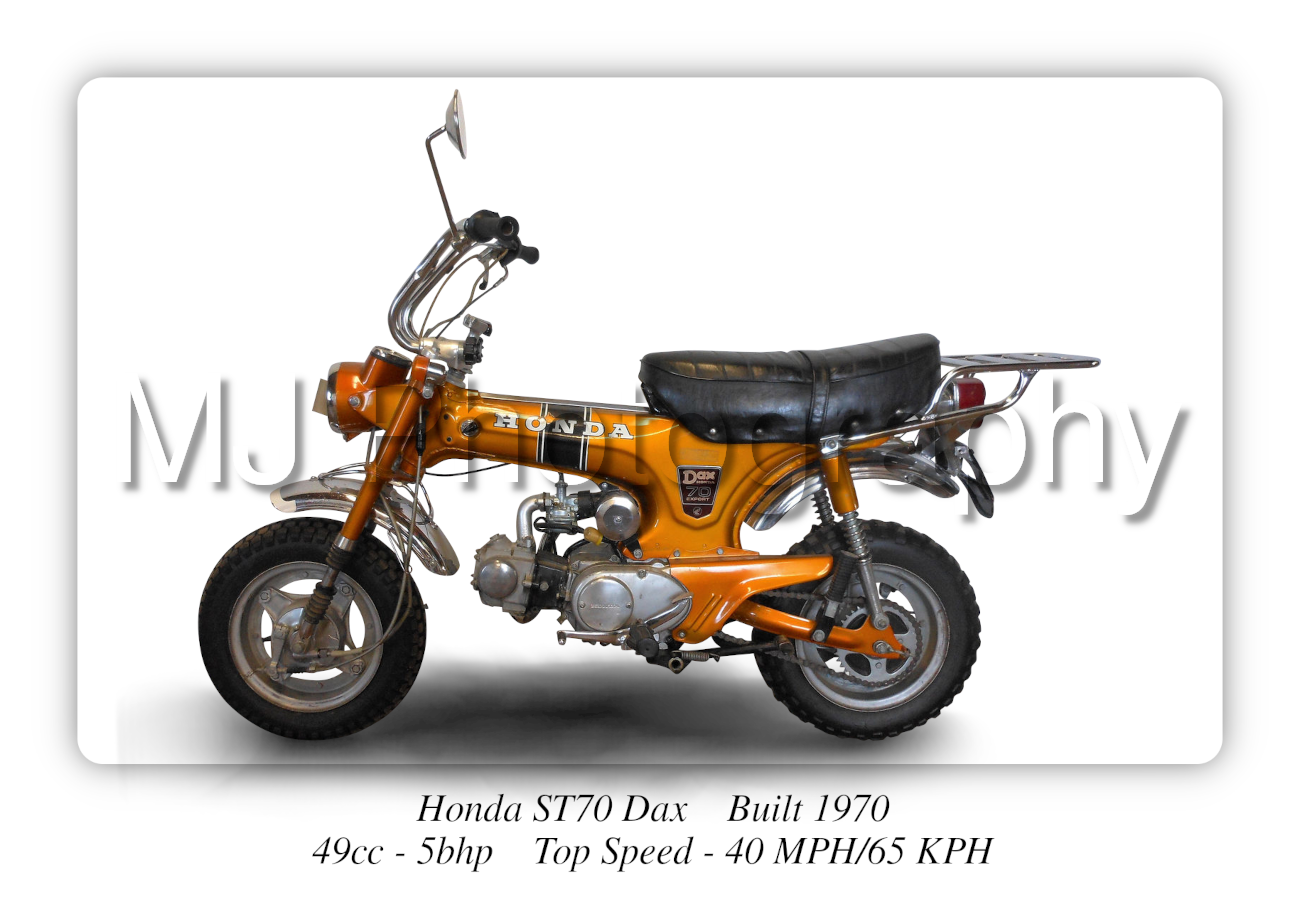 Honda ST70 Dax Motorbike Motorcycle - A3/A4 Size Print Poster